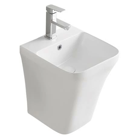Arezzo Square Gloss White Ceramic One Piece Wall Hung Basin 1TH - 365mm Wide Arezzo Square Gloss White Ceramic One Piece Wall Hung Basin 1TH - 365mm Wide -Arezzo shop AZ5PSQGW d1 460