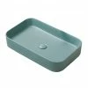 Arezzo 600 X 370mm Curved Rectangular Counter Top Basin - Matt Green 1 Arezzo 600 X 370mm Curved Rectangular Counter Top Basin - Matt Green -Arezzo shop AZ60CGRN prod