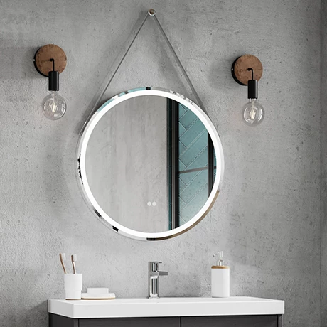 Arezzo Chrome 600mm Round LED Illuminated Anti-Fog Bathroom Mirror Arezzo Chrome 600mm Round LED Illuminated Anti-Fog Bathroom Mirror -Arezzo shop AZ6CM prod