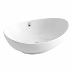 Arezzo Stone Resin Floating Basin Shelf Inc. Oval Basin - 600mm Wide -Arezzo shop AZ6MWSLFB1 d2 460