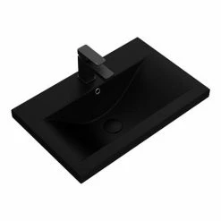 Arezzo 610 X 395mm Matt Black Rectangular Mid-Edged Inset Basin 4 Arezzo 610 X 395mm Matt Black Rectangular Mid-Edged Inset Basin -Arezzo shop AZ6RMB n d3 460