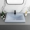 Arezzo 610 X 395mm Matt Blue Rectangular Mid-Edged Inset Basin -Arezzo shop AZ6RML P1