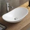 Arezzo Oval Counter Top Basin (620mm Wide - Matt White) 2 Arezzo Oval Counter Top Basin (620mm Wide - Matt White) -Arezzo shop AZ7811AMW p