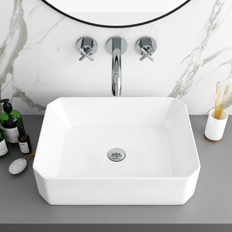 Arezzo 500 x 365mm Slim 8-Sided Rectangular Counter Top Basin Arezzo 500 X 365mm Slim 8-Sided Rectangular Counter Top Basin -Arezzo shop AZ78178 nw prod