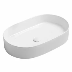 Arezzo Gloss White Oval Counter Top Basin (600 X 380mm)
