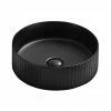 Arezzo Fluted Matt Black Round Countertop Basin - 360mm Diameter 1 Arezzo Fluted Matt Black Round Countertop Basin - 360mm Diameter -Arezzo shop AZ78728MB p
