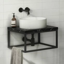 Arezzo Fluted Matt White Round Countertop Basin - 360mm Diameter 3 Arezzo Fluted Matt White Round Countertop Basin - 360mm Diameter -Arezzo shop AZ78728MW detail01 460