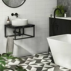 Arezzo Fluted Matt White Round Countertop Basin - 360mm Diameter 4 Arezzo Fluted Matt White Round Countertop Basin - 360mm Diameter -Arezzo shop AZ78728MW detail02 460