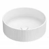 Arezzo Fluted Matt White Round Countertop Basin - 360mm Diameter 1 Arezzo Fluted Matt White Round Countertop Basin - 360mm Diameter -Arezzo shop AZ78728MW lrg 670