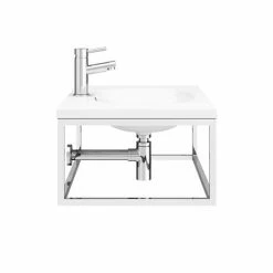 Arezzo 700 Wall Hung Basin With Chrome Towel Rail Frame -Arezzo shop AZ7CHRFRM d5 460