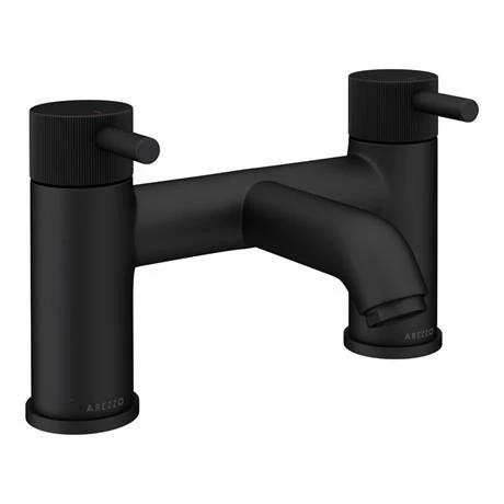 Arezzo Fluted Round Matt Black Bath Filler Tap Arezzo Fluted Round Matt Black Bath Filler Tap -Arezzo shop AZ7TMBF d5 460