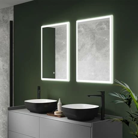 Arezzo 500 x 700mm Recessed LED Illuminated Bathroom Mirror Cabinet with Shaver Socket & Anti-Fog Arezzo 500 X 700mm Recessed LED Illuminated Bathroom Mirror Cabinet With Shaver Socket & Anti-Fog -Arezzo shop AZ8920MB D1 460