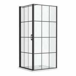 Arezzo 800 X 800 Matt Black Grid Frameless Pivot Door Shower Enclosure + Tray 7 Arezzo 800 X 800 Matt Black Grid Frameless Pivot Door Shower Enclosure + Tray -Arezzo shop AZ8PDET ND5 460