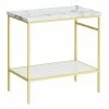 Arezzo 810 White Marble Effect Worktop With Brushed Brass Framed Washstand -Arezzo shop AZ8WSBBMW prod