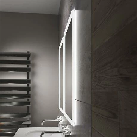 Arezzo 700 x 500mm Ultra Slim LED Illuminated Bathroom Mirror with Anti-Fog Arezzo 700 X 500mm Ultra Slim LED Illuminated Bathroom Mirror With Anti-Fog -Arezzo shop AZ9703MB D2 460 1