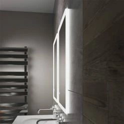 Arezzo 800 X 600mm Ultra Slim LED Illuminated Bathroom Mirror With Anti-Fog -Arezzo shop AZ9703MB D2 460 2