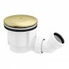 Arezzo Brushed Brass 90mm High Flow Shower Tray Waste 2 Arezzo Brushed Brass 90mm High Flow Shower Tray Waste -Arezzo shop AZ9BBSW n p