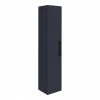Arezzo Wall Hung Tall Storage Cabinet - Matt Blue - With Industrial Style Black Handle -Arezzo shop AZB14WHCBKIS p