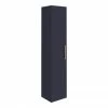Arezzo Matt Blue Wall Hung Tall Storage Cabinet With Rose Gold Handle -Arezzo shop AZB14WHCRG NPROD