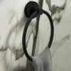 Arezzo Matt Black Round Towel Ring 2 Arezzo Matt Black Round Towel Ring -Arezzo shop AZB313 n p
