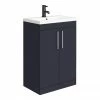 Arezzo 600 Matt Blue Floor Standing Vanity Unit With Chromes Handles -Arezzo shop AZB6FSVCH prod