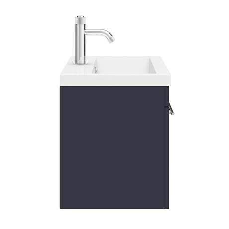 Arezzo Wall Hung Vanity Unit - Matt Blue - 600mm with Industrial Style Chrome Handle Arezzo Wall Hung Vanity Unit - Matt Blue - 600mm With Industrial Style Chrome Handle -Arezzo shop AZB6WHVCHIS d6 460
