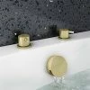 Arezzo Brushed Brass Deck Bath Side Valves With Freeflow Bath Filler -Arezzo shop AZBB SV PACK np