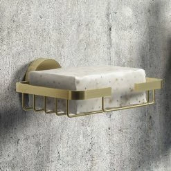 Arezzo Brushed Brass Soap Basket