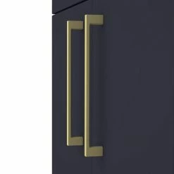Arezzo Blue Floor Standing Vanity Unit, Tall Cabinet + Toilet Pack With Brass Handles -Arezzo shop AZBBFSP1 d3 460