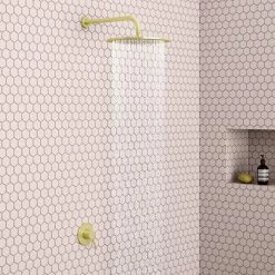 Arezzo Brushed Brass Round Concealed Manual Shower Valve -Arezzo shop AZBBMSV d3 460