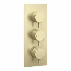 Arezzo Brushed Brass Round Thermostatic Shower Pack With 300mm Ceiling Mounted Head + Handset 6 Arezzo Brushed Brass Round Thermostatic Shower Pack With 300mm Ceiling Mounted Head + Handset -Arezzo shop AZBBSPK5 detail1 460
