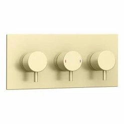Arezzo Brushed Brass Round Thermostatic Shower Pack With 300mm Ceiling Mounted Head + Handset 7 Arezzo Brushed Brass Round Thermostatic Shower Pack With 300mm Ceiling Mounted Head + Handset -Arezzo shop AZBBSPK5 detail2 460