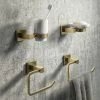 Arezzo Square Brushed Brass 4-Piece Bathroom Accessory Pack -Arezzo shop AZBBSQAC p