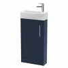 Arezzo Matt Blue 450mm 1TH Floor Standing Cloakroom Vanity Unit -Arezzo shop AZBLU4FS m