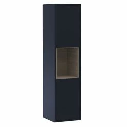 Arezzo Senza 1400mm Matt Blue / Vicenza Oak Wall Hung Tall Unit