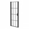 Arezzo 700 X 1970 Matt Black Grid Frameless Pivot Shower Door For Recess 2 Arezzo 700 X 1970 Matt Black Grid Frameless Pivot Shower Door For Recess -Arezzo shop AZBPD7 np