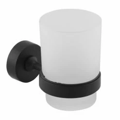 Arezzo Round Matt Black 4-Piece Bathroom Accessory Pack -Arezzo shop AZBRDAC d4 460