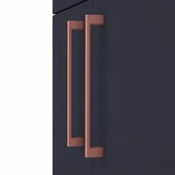 Arezzo Blue Floor Standing Vanity Unit, Tall Cabinet + Toilet Pack With Rose Gold Handles -Arezzo shop AZBRGFSP1 d3 460