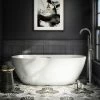Arezzo Freestanding Modern Bath With Chrome Waste -Arezzo shop AZBTHC n p