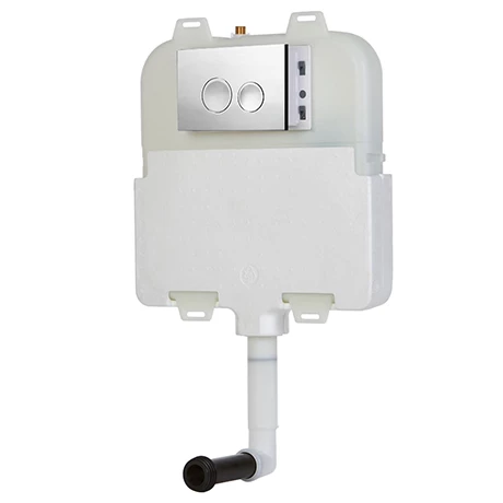 Arezzo Compact Concealed Cistern with Polished Chrome Flush Plate - Round Buttons Arezzo Compact Concealed Cistern With Polished Chrome Flush Plate - Round Buttons -Arezzo shop AZCCCHRR n p