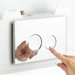 Arezzo Compact Concealed Cistern With Polished Chrome Flush Plate - Round Buttons 5 Arezzo Compact Concealed Cistern With Polished Chrome Flush Plate - Round Buttons -Arezzo shop AZCCCHRR d3 460