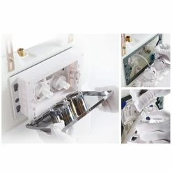 Arezzo Compact Concealed Cistern With Polished Chrome Flush Plate - Round Buttons 6 Arezzo Compact Concealed Cistern With Polished Chrome Flush Plate - Round Buttons -Arezzo shop AZCCCHRR d4 460