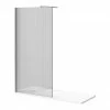Arezzo 1700 X 700 Bath Replacement Wet Room (1000mm Chrome Fluted Glass Screen W. Tray) 1 Arezzo 1700 X 700 Bath Replacement Wet Room (1000mm Chrome Fluted Glass Screen W. Tray) -Arezzo shop AZCHF17BRWR p