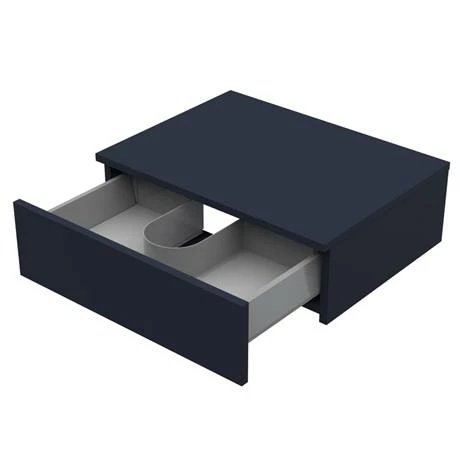 Arezzo Wall Hung Countertop Basin Shelf with Drawer - Matt Blue - 600 x 450mm Arezzo Wall Hung Countertop Basin Shelf With Drawer - Matt Blue - 600 X 450mm -Arezzo shop AZCTBLU6 d1 460