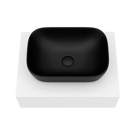 Arezzo Floating Basin Shelf with Drawer - Matt White - 600mm inc. Black Curved Rectangular Basin Arezzo Floating Basin Shelf With Drawer - Matt White - 600mm Inc. Black Curved Rectangular Basin -Arezzo shop AZCTWHT6B2 d8 460