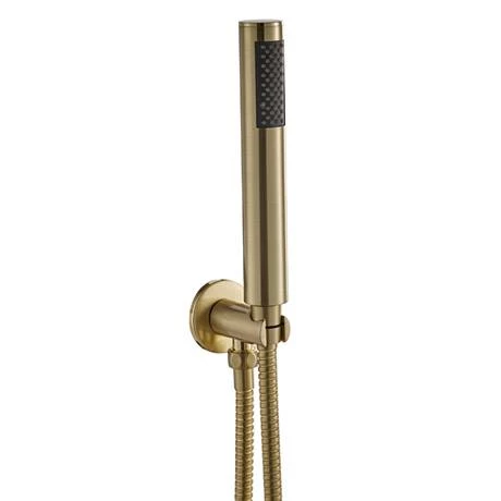 Arezzo Fluted Brushed Brass Round Thermostatic Shower Pack with Head + Handset Arezzo Fluted Brushed Brass Round Thermostatic Shower Pack With Head + Handset -Arezzo shop AZFR2BBPK d3a 460
