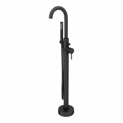 Arezzo Matt Black Freestanding Bath Tap With Shower Mixer