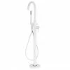 Arezzo Matt White Freestanding Bath Tap With Shower Mixer 2 Arezzo Matt White Freestanding Bath Tap With Shower Mixer -Arezzo shop AZFSWHT p