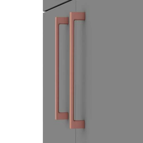 Arezzo 500 Matt Grey Floor Standing Vanity Unit with Rose Gold Handles Arezzo 500 Matt Grey Floor Standing Vanity Unit With Rose Gold Handles -Arezzo shop AZG5FSVRG d2 460