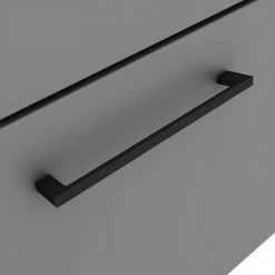 Arezzo 500 Matt Grey Wall Hung 1-Drawer Vanity Unit With Matt Black Handle 4 Arezzo 500 Matt Grey Wall Hung 1-Drawer Vanity Unit With Matt Black Handle -Arezzo shop AZG5WHVBK d2 460
